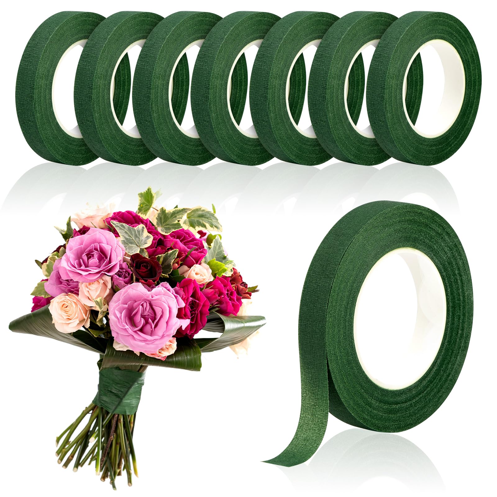 Floral Tape Green - 20Yards Groene Boeket Bloementapes Zelfklevende Inpakpapier