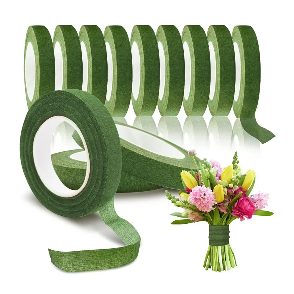 Floral Tape Green - Groene mooie bloementapes 18 meter papieren