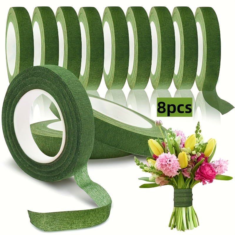 Floral Tape Green - 1. 8 stuks groene zelfklevende bloementape,