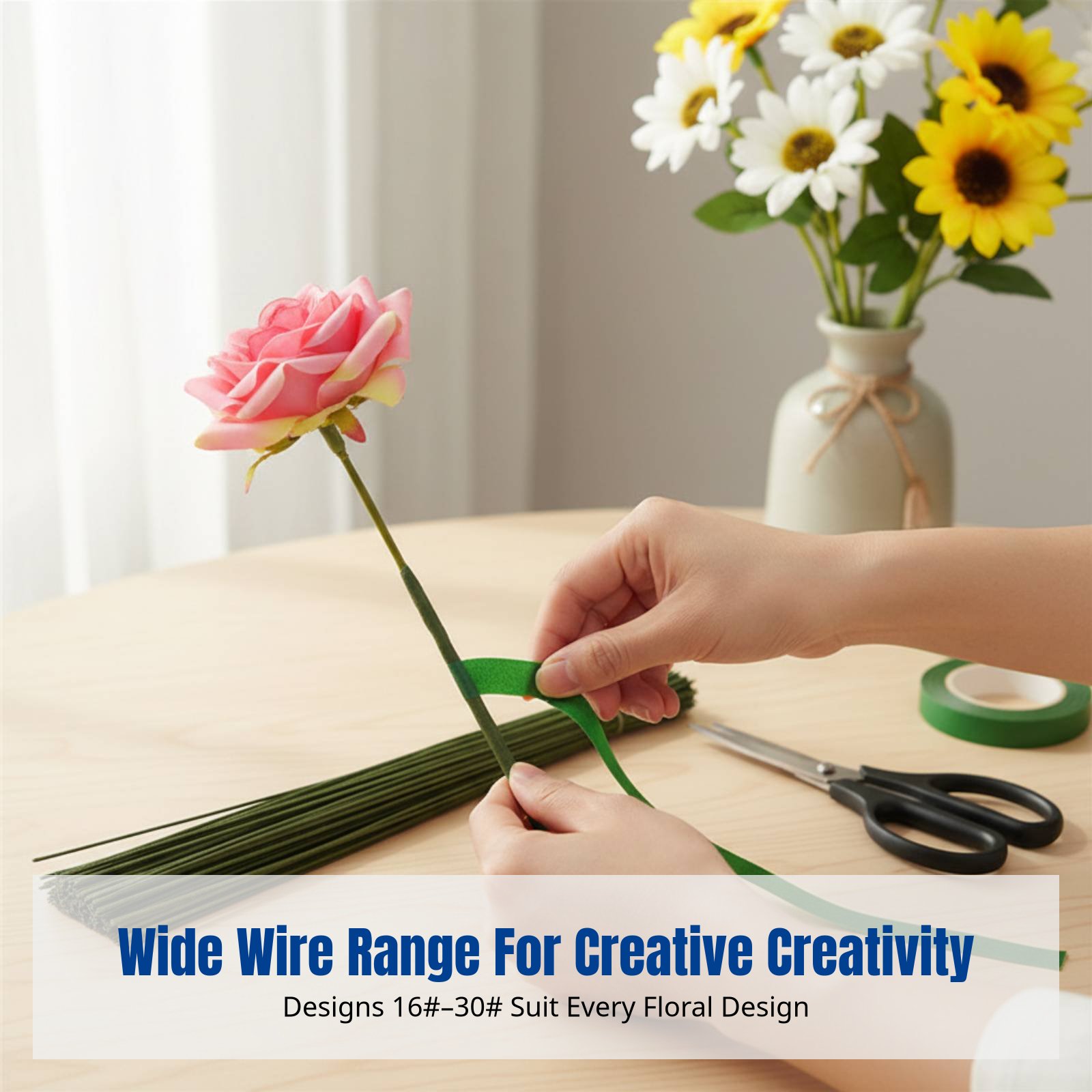 DIY handgemaakte bloemendraad, - Floral Tape Green recensie en prijs